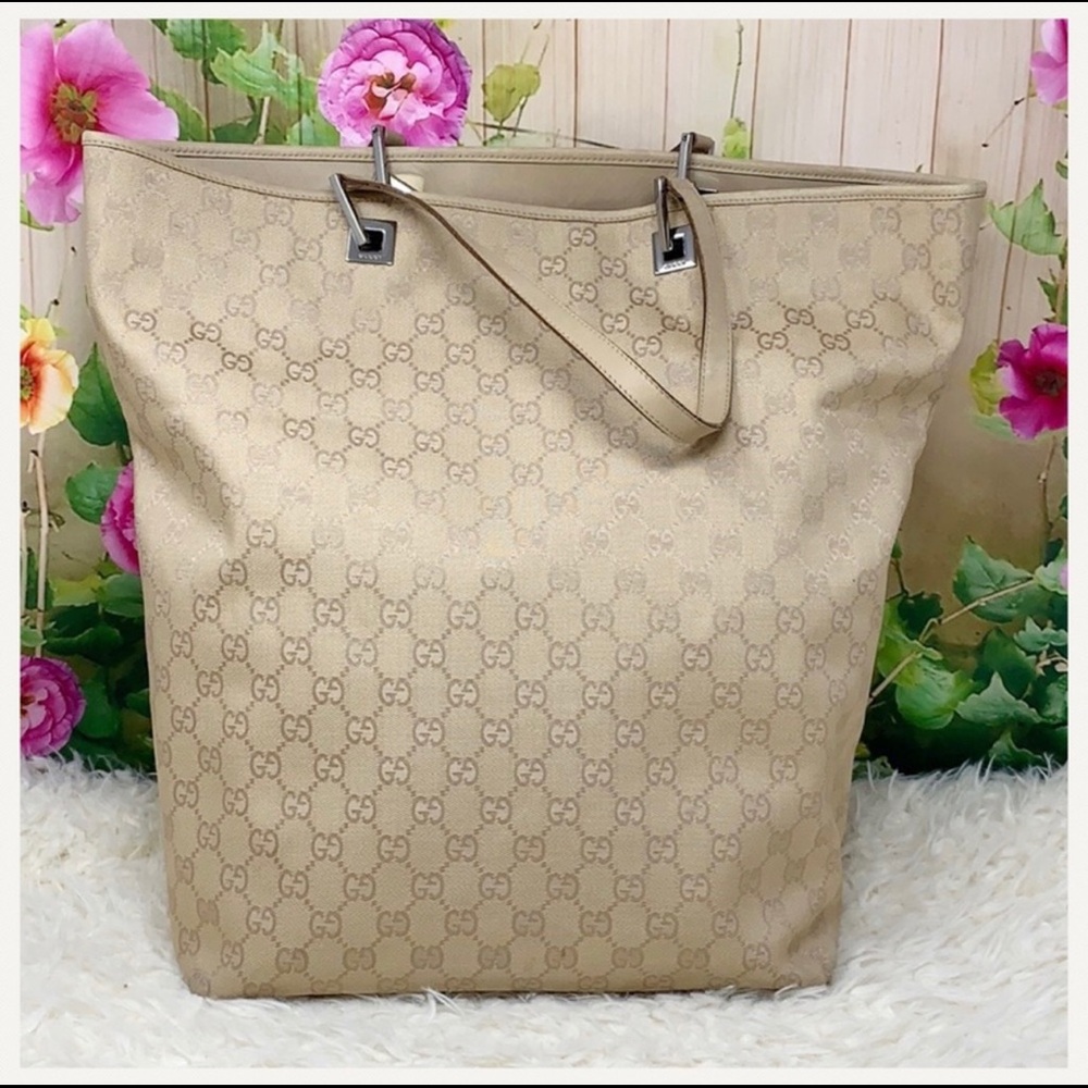 Authentic Gucci monogram tote